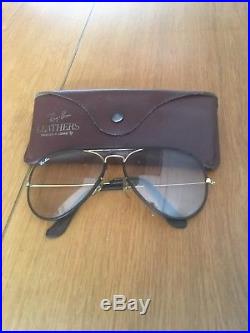 Lunettes de soleil, marque ray ban style Aviator leather, année 90, taille 58/14