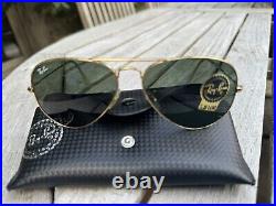 Lunettes de soleil ray ban Aviateur Or Vintage Années 90