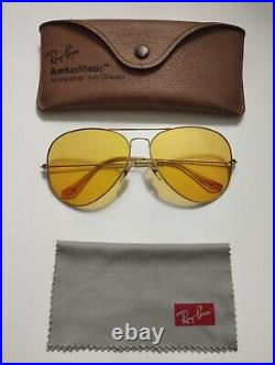 Lunettes de soleil ray ban vintage homme Modèle B&L AMBERMATIC (tous temps)