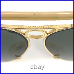 NOS Vintage Ray-Ban Shooter Sport Lunettes de Soleil USA 1980's Gold