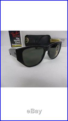 New Vintage B&L Ray Ban Caballero Ebony W1013 Wayfarer Set 54mm Sunglasses USA