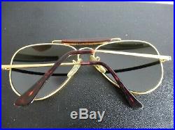 Paire de lunette ray-ban aviator vintage B/L USA plaqué or