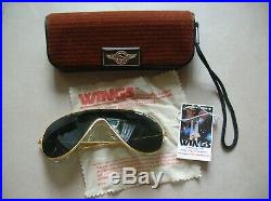 Paire de lunettes sunglasses Ray Ban USA Wings aviateur Bausch et Lombs + étui