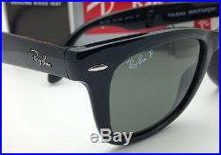 Polarisé Ray-Ban Lunettes Pliage Wayfarer RB 4105 601/58 50-22 Noir Avec / Vert