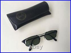 RAY BAN 90's VINTAGE METAL BLACK ROCK LOU REED STYLE BAUSCH/LOMB QUALITY GLASS