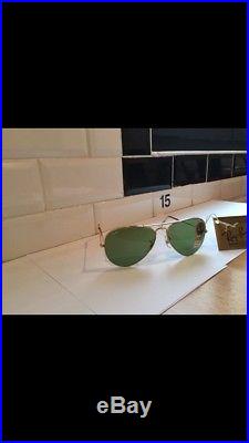 RAY BAN AVIATOR BAUSCH LOMB L0556 58mm NEW OLD STOCK