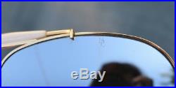 RAY BAN BAUSCH & LOMB AVIATOR VINTAGE verres miroir gravés en haut! 58 mm