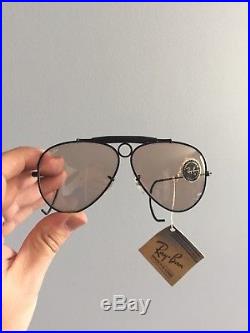 RAY BAN BAUSCH LOMB SHOOTER NOS 58mm CABLE BROWN LENS CHANGEABLE BROWN AVIATOR