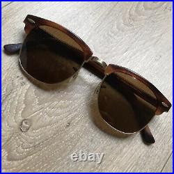 RAY BAN Clubmaster II Blond Tortoise Bausch & Lomb Vintage USA W1117