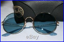 RAY BAN NEUVE lunettes verre bleu rond monture dorée