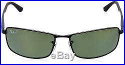 RAY-BAN homme lunettes de soleil RB3498 61 mm, noir (002/9A 002/9A)