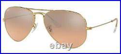Ray-Ban AVIATOR LARGE METAL RB 3025 unisexe Lunettes de Soleil GOLD/PINK SHADED