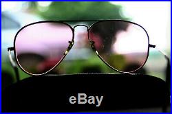 Ray Ban B&L Aviator Flying Color enamel Pink 58-14 Lens Pink changeable