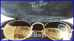 Ray Ban B&L Oval gold survivors sunglasses vintage rares verres B15 diamond hard