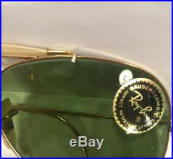 Ray Ban B&L USA 1/30K Plaqué Or Aviateur Outdoorsman Bausch Lomb Lunettes NOS 70