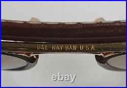 Ray Ban Bausch & Lomb Aviator Leathers Vintage 58 14 B&L USA