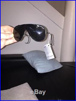 Ray Ban Bausch Lomb Wings Black Chrome Cable Gray Extremely Rare L1626 New