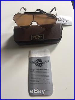 Ray Ban Bausch Lomb Wings Leathers Arista Brown Lens L1631 Extremely Rare