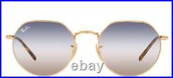 Ray-Ban JACK RB 3565 unisexe Lunettes de Soleil GOLD/BLUE GREY SHADED 53/20/145