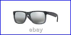 Ray-Ban JUSTIN RB 4165 unisexe Lunettes de Soleil SEMI TRANSPARENT GREY SHADED