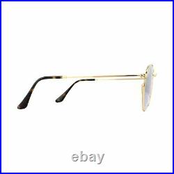 Ray-Ban Lunettes Round Flat Lenses 3447N 001/30 Or Gris Flash Miroir 50mm