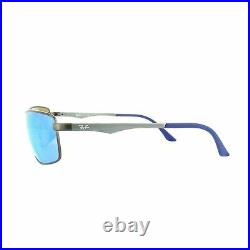 Ray-Ban Lunettes de Soleil 3498 029/9R Gunmetal Bleu Flash Miroir