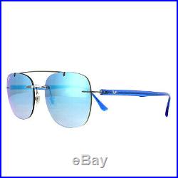 Ray-Ban Lunettes de Soleil 4280 6289B7 Transparent Bleu Dégradé Bleu Miroir