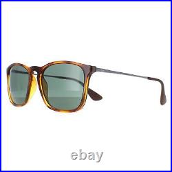 Ray-Ban Lunettes de Soleil Chris 4187 710/71 Tortue & Gunmetal Vert