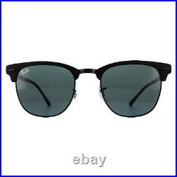 Ray-Ban Lunettes de Soleil Clubmaster Metal RB3716 186/R5 Noir Mat Gris