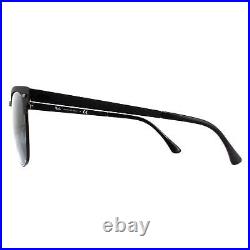 Ray-Ban Lunettes de Soleil Clubmaster Metal RB3716 186/R5 Noir Mat Gris