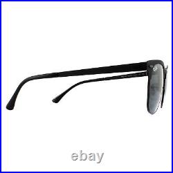 Ray-Ban Lunettes de Soleil Clubmaster Metal RB3716 186/R5 Noir Mat Gris