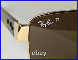 Ray-Ban Lunettes de Soleil RB 3687 001/57 Gr. 58 Neuf Or Polarisé