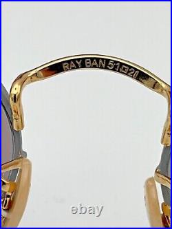 Ray-Ban Lunettes de Soleil RB3547 9154AH Tenue Étroite Ovale à Reflets Or Gris