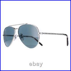 Ray-Ban Lunettes de Soleil RB3625 New Aviator 003/R5 Poli Argent Bleu