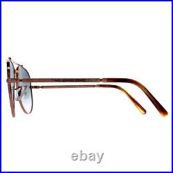 Ray-Ban Lunettes de Soleil RB3625 New Aviator 92023F Poli or Rose Bleu Pente 58