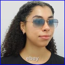 Ray-Ban Lunettes de Soleil RB3636 New Caravan 92023F or Rose Dégradé Bleu