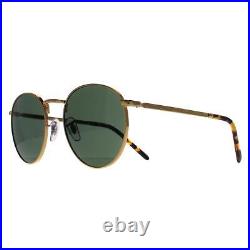 Ray-Ban Lunettes de Soleil RB3637 New Round 919631 or Vert 53mm