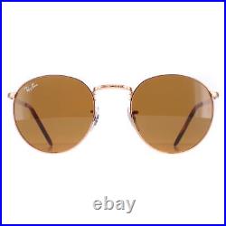 Ray-Ban Lunettes de Soleil RB3637 New Round 920233 or Rose Marron 50mm