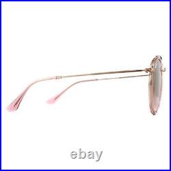 Ray-Ban Lunettes de Soleil Round Double Bridge 3647N 9069A5 Rose Pente Marron