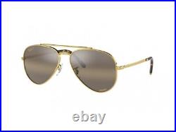 Ray-Ban Lunettes de soleil RB3625 NEW AVIATOR 9196G5 Or Marron Unisexe