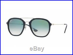 Ray Ban ORIGINAL lunettes de soleil double Bridge RB4273 bleu vert 63343A
