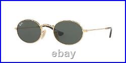 Ray-Ban OVAL METAL RB 3547N unisexe Lunettes de Soleil GOLD/G- CLASSIC GREEN