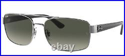 Ray-Ban RB 3687 homme Lunettes de Soleil RUTHENIUM/GREY SHADED 61/17/140