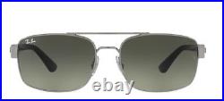 Ray-Ban RB 3687 homme Lunettes de Soleil RUTHENIUM/GREY SHADED 61/17/140
