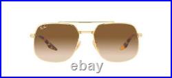 Ray-Ban RB 3699 unisexe Lunettes de Soleil GOLD/LIGHT BROWN SHADED 56/18/145