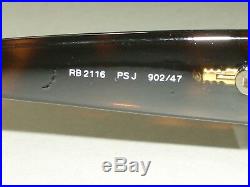 Ray-Ban RB2116 Psj, 902/47 Lisse Tortue Marron Polarisé Cristal
