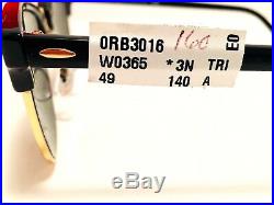 Ray-Ban RB3016 W0365 Clubmaster Cadre Noir Vert G-15 Lunettes de Soleil Verres