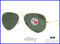 Ray Ban RB3025 001/58 62 POLARIZED lunettes de soleil AVIATOR neuf
