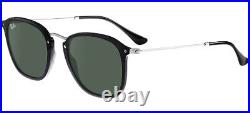 Ray-Ban ROUND FLAT RB 2448N unisexe Lunettes de Soleil BLACK/G- CLASSIC GREEN