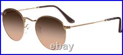 Ray-Ban ROUND METAL RB 3447 unisexe Lunettes de Soleil COPPER/PINK BROWN SHADED